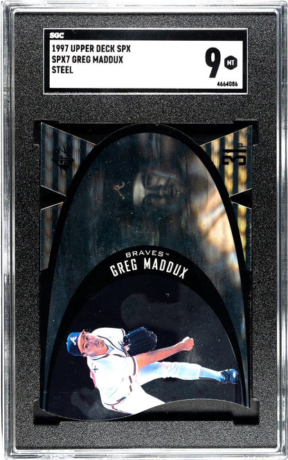 Greg Maddux Steel SGC 9 1997 Upper Deck SPx