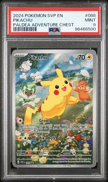 Pikachu Paldea Adventure Chest PSA 9 2024 Pokemon SVP Black Star Promo