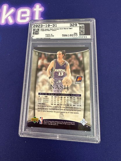 Steve Nash Gold /100 PSA 7 2004 U.D. Trilogy