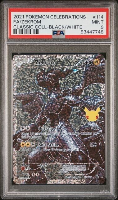 Zekrom Full Art PSA 8 2021 Pokemon Classic Collection Black / White