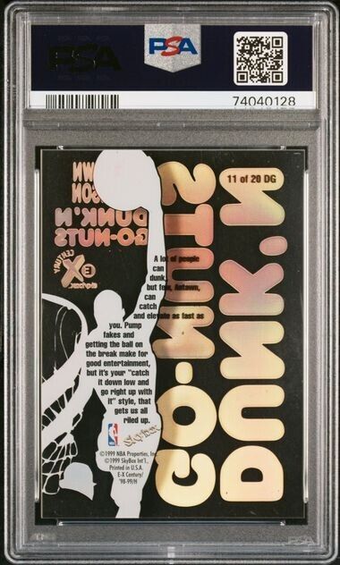 Antawn Jamison Dunk 'N Go-Nuts PSA 9 1998-99 Skybox E-X Century