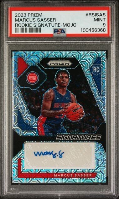 Marcus Sasser Mojo AUTO /25 PSA 9 RC 2023-24 Prizm