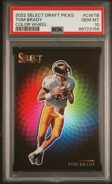 Tom Brady Color Wheel PSA 10 2022 Select Draft Picks UMICH