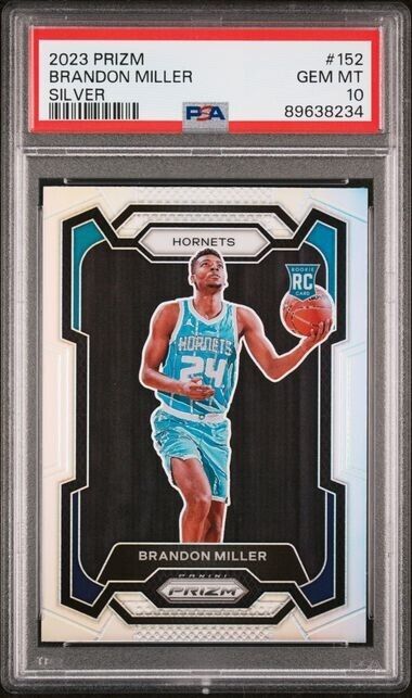 Brandon Miller Silver Prizm RC PSA 10 2023-24 Prizm