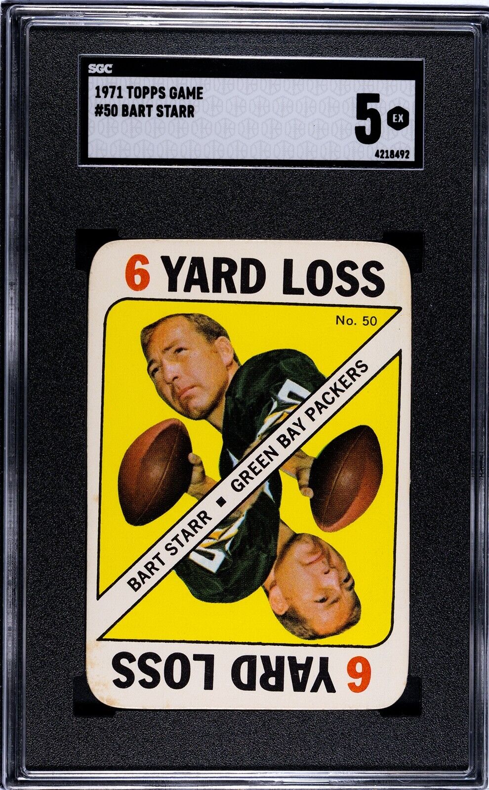 Bart Starr SGC 5 1971 Topps Game