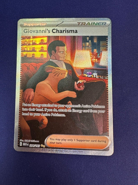 Giovanni's Charisma 204/165 Scarlet & Violet 151 2023 Pokemon *LP*