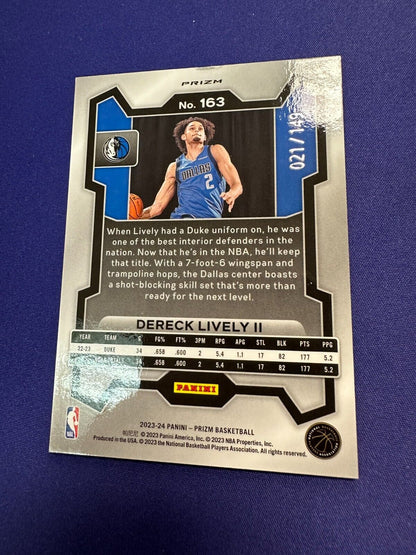 Dereck Lively II Purple Ice Prizm /125 RC *EX* 2023-24 Prizm