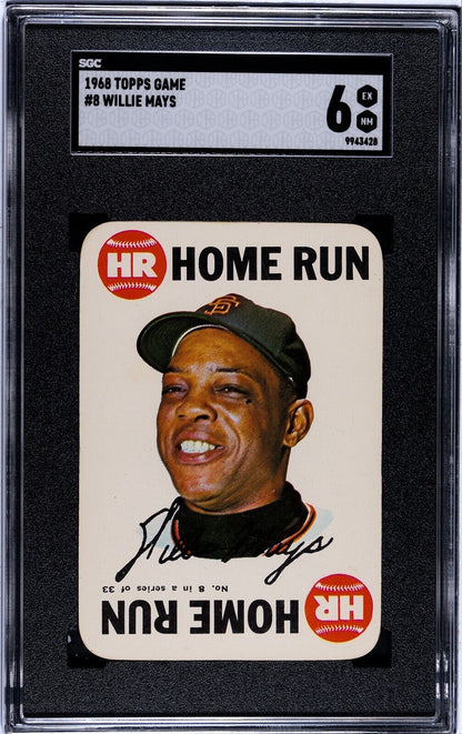 Willie Mays SGC 6 1968 Topps Game