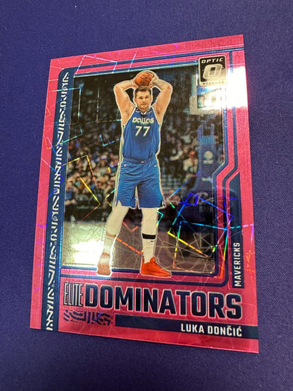 Luka Doncic Elite Dominators Pink Velocity /79 2023-24 Optic