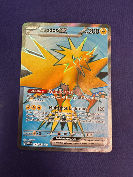 Zapdos EX 192/165 Scarlet & Violet 151 2023 Pokemon *LP*