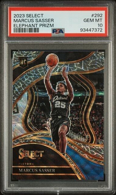 Marcus Sasser Courtside Elephant SSP PSA 10 RC 2023-24 Select