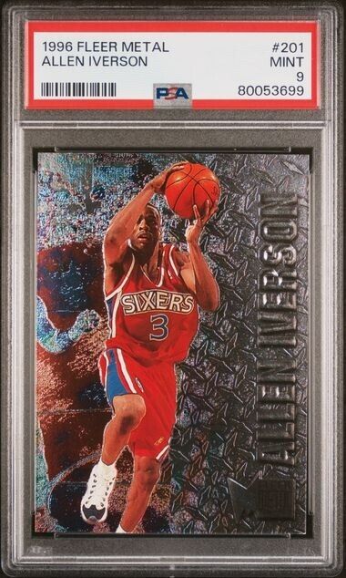 Allen Iverson RC PSA 9 1996-97 Fleer Metal