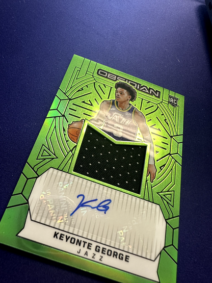 Keyonte George Green Flood /20 RPA *EX* AUTO RC 2023-24 Obsidian