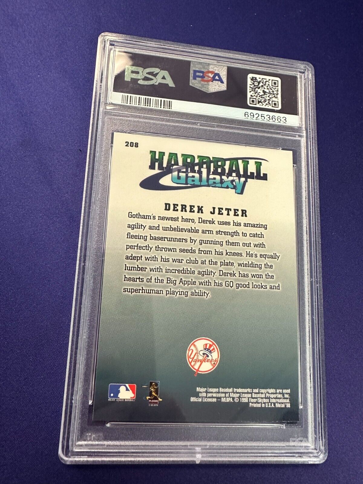 Derek Jeter Hardball Galaxy PSA 9 1998 Metal Universe