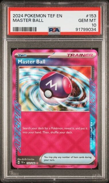 Master Ball #153 PSA 10 2023 Pokemon Temporal Forces