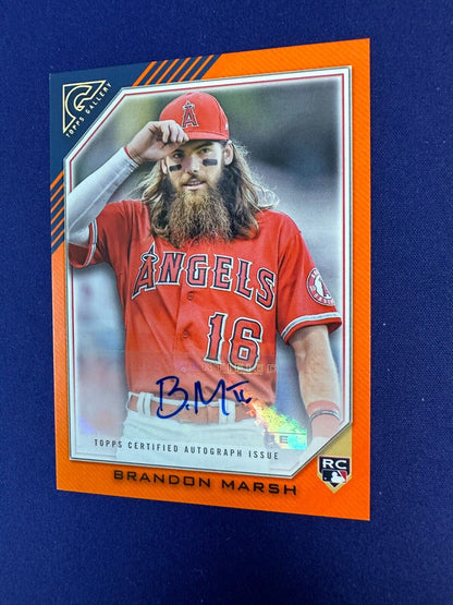 Brandon Marsh RC Orange /25 AUTO 2022 Topps Gallery