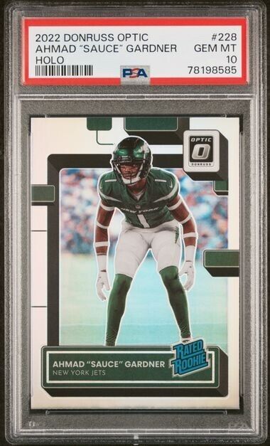 Ahmad "Sauce" Gardner Holo RC PSA 10 2022 Donruss Optic