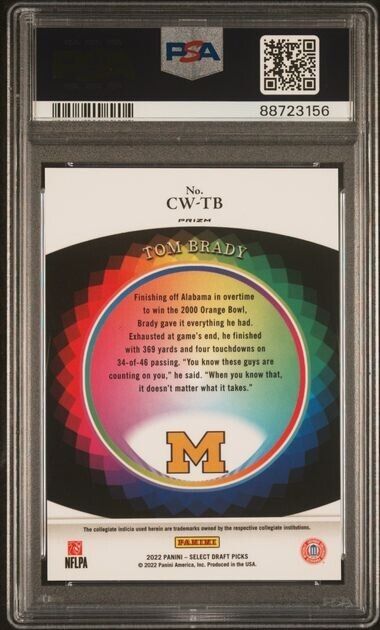 Tom Brady Color Wheel PSA 10 2022 Select Draft Picks UMICH