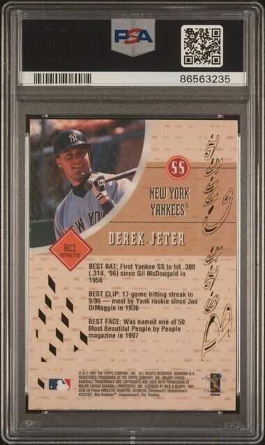 Derek Jeter Bowman's Best Cut Refractor 1997 PSA 9