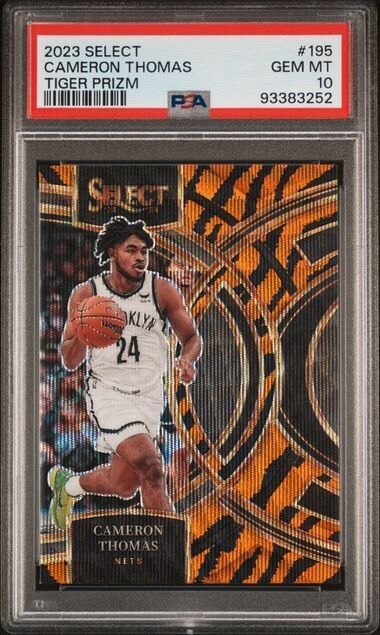 Cameron Cam Thomas Tiger Stripe Premier Level PSA 10 2023-24 Select