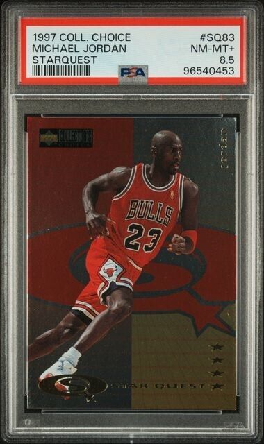 Michael Jordan StarQuest 4 Stars Platinum PSA 8.5 1997-98 UD Collectors Choice