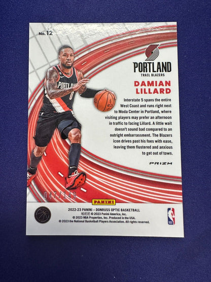 Damian Lillard Lime Green /149 Express Lane 2022-23 Optic