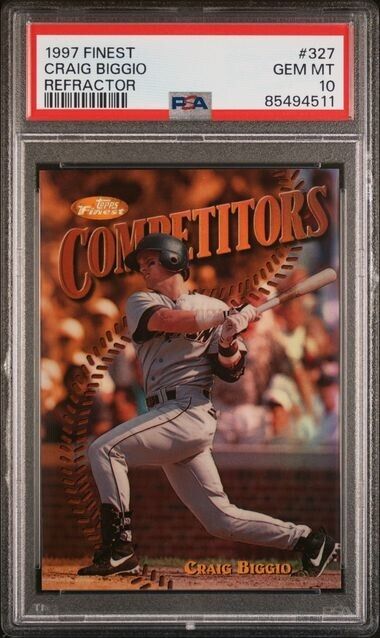 Craig Biggio Refractor PSA 10 *RARE/GOLD* 1997 Finest