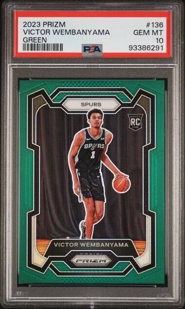 Victor Wembanyama Green Prizm RC PSA 10 2023-24 Prizm