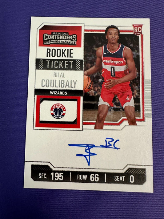 Bilal Coulibaly Rookie Ticket On Card AUTO RC 2023-24 Contenders