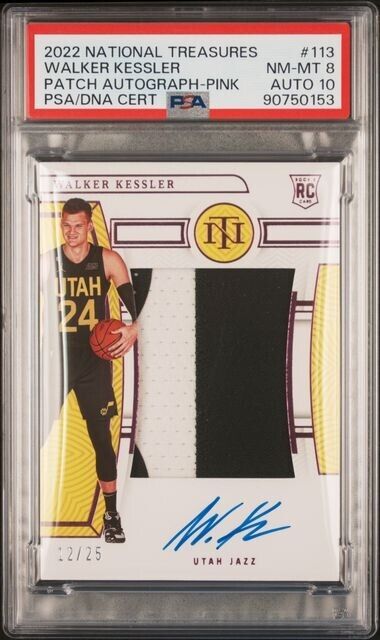 Walker Kessler True RPA Pink /25 RC PSA 8/10 2022-23 National Treasures