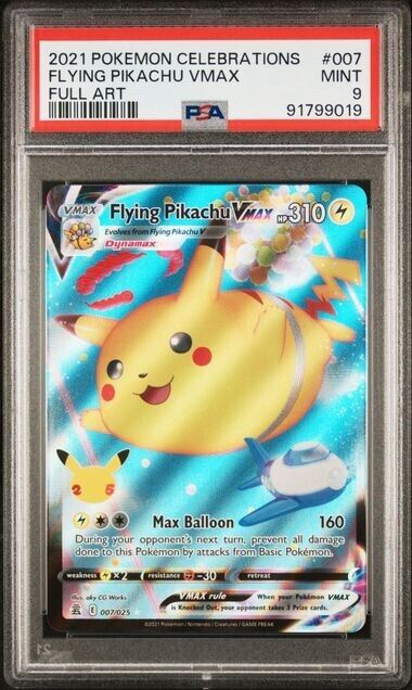 Flying Pikachu Vmax Full Art PSA 9 2021 Pokemon Celebrations