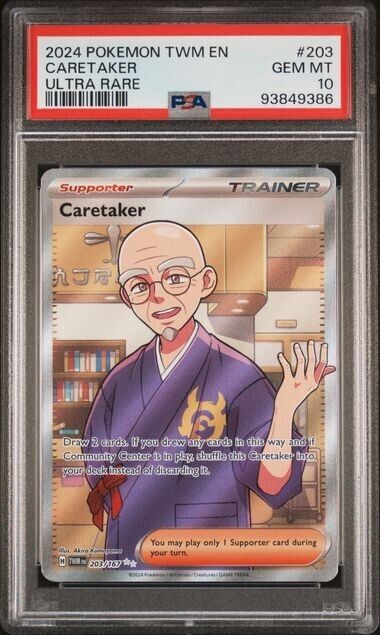 Caretaker Ultra Rare PSA 10 2024 Pokemon Twilight Masquerade