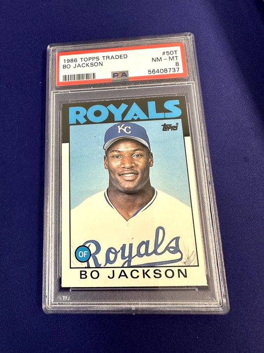 Bo Jackson RC PSA 8 1986 Topps Traded