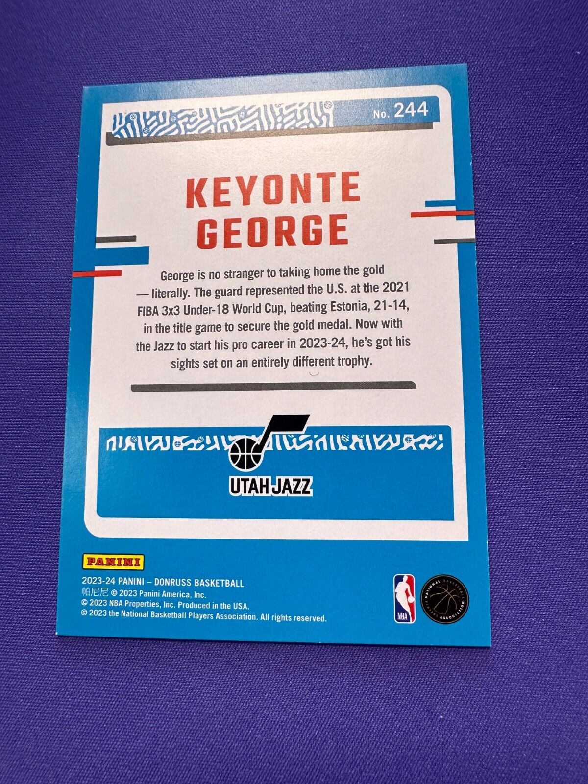 Keyonte George Mojo RC 2023-24 Donruss