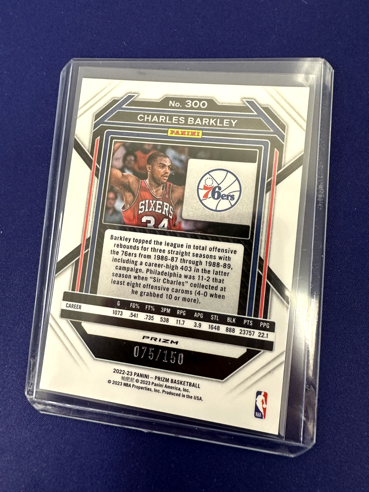 Charles Barkley Blue Disco /150 2022-23 Prizm