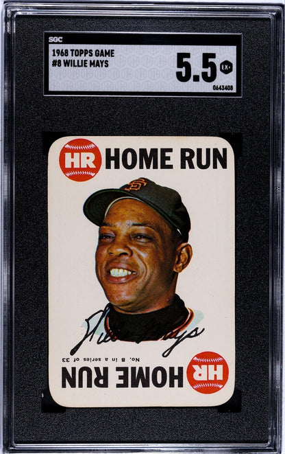 Willie Mays SGC 5.5 1968 Topps Game (B)