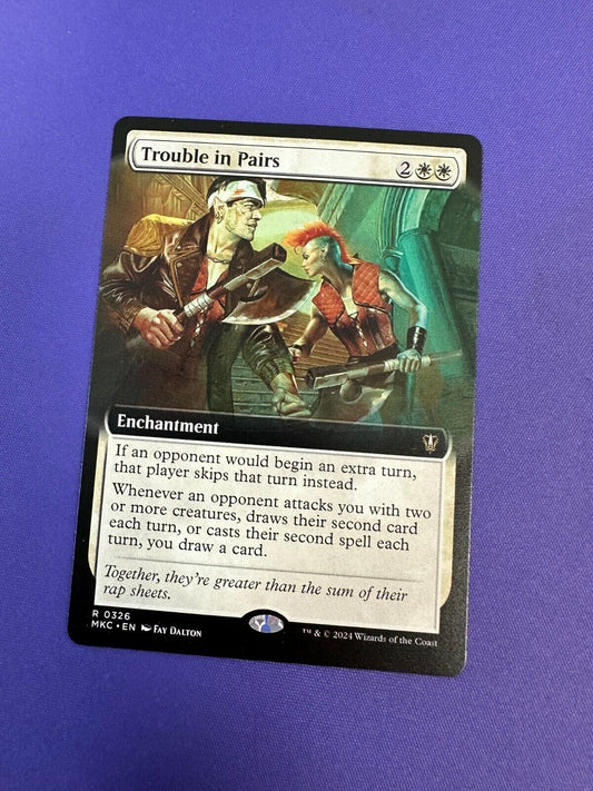 Trouble in Pairs Extended Art MKM Commander MTG