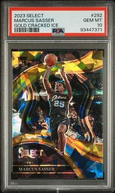 Marcus Sasser Courtside Gold Ice /10 PSA 10 RC 2023-24 Select