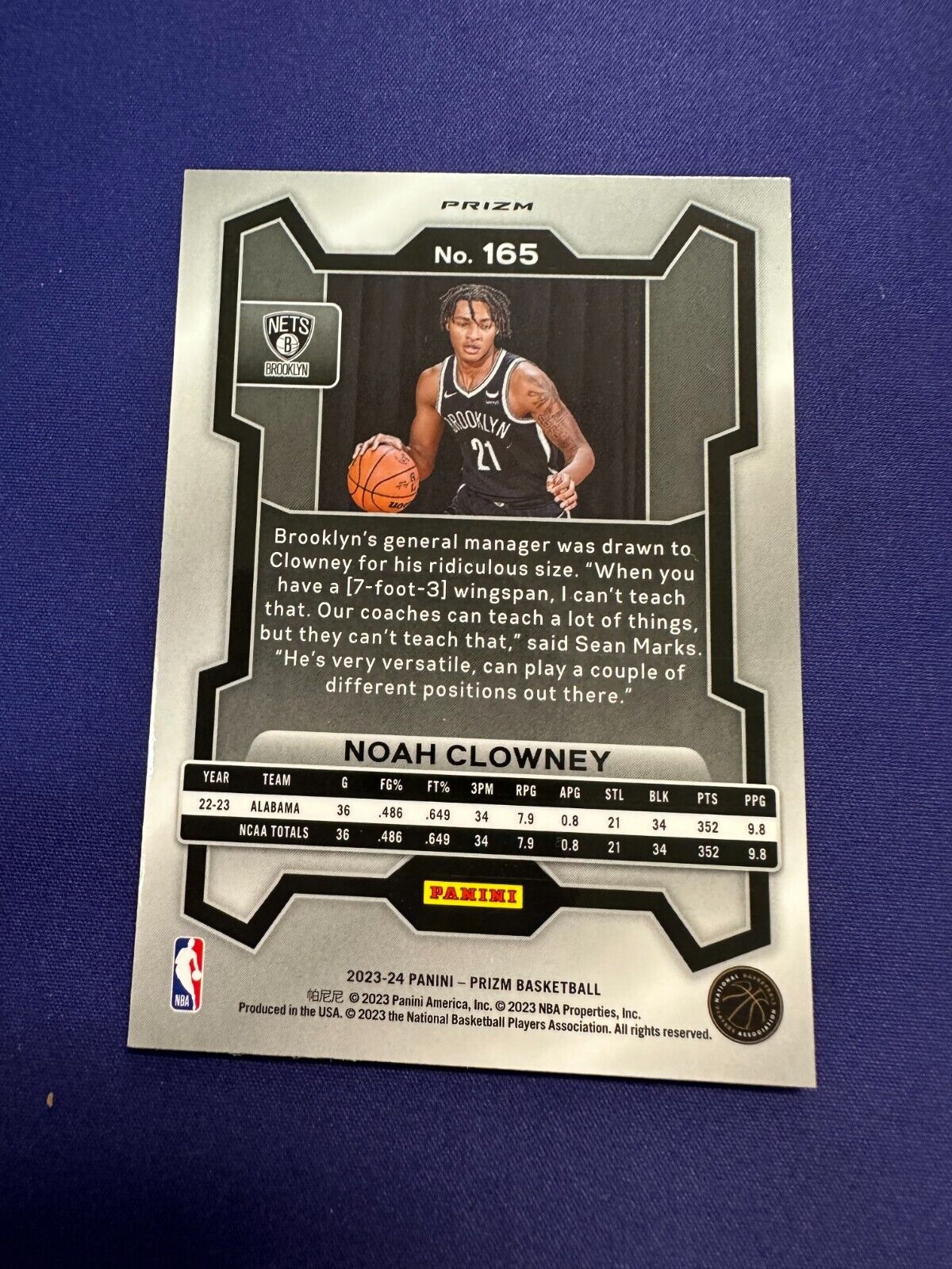 Noah Clowney Pulsar Prizm RC 2023-24 Prizm