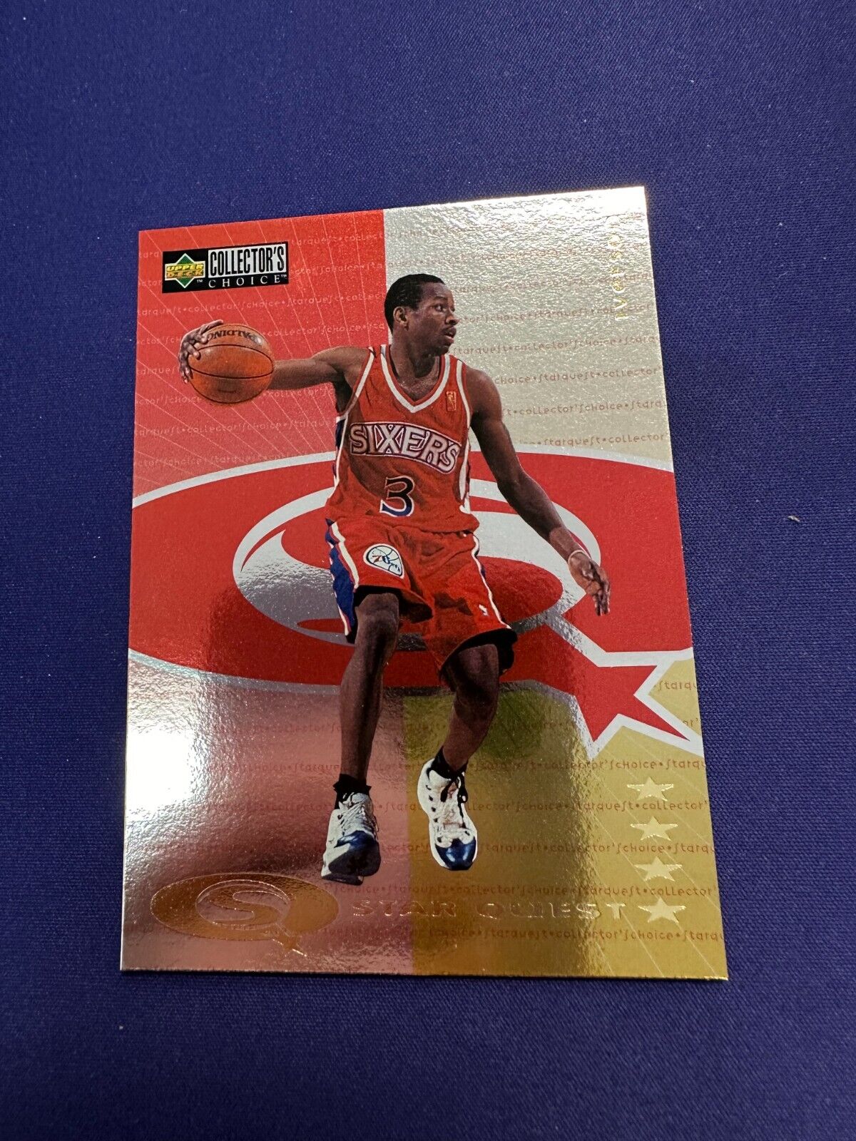 Allen Iverson StarQuest #sq82 Platinum 4 Stars 1997-98 UD Collector's Choice