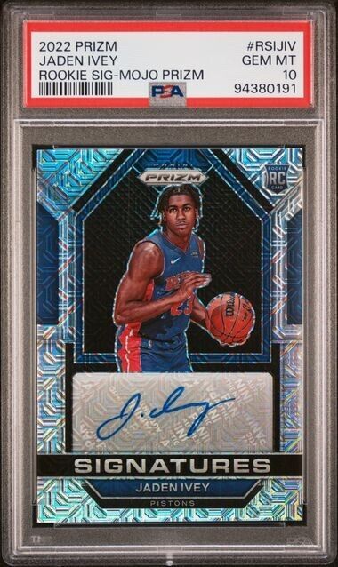 Jaden Ivey Mojo /25 Rookie Signatures PSA 10 2022-23 Panini Prizm