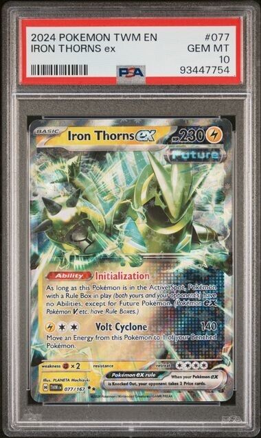 Iron Thorns ex PSA 10 2024 Pokemon Twilight Masquerade