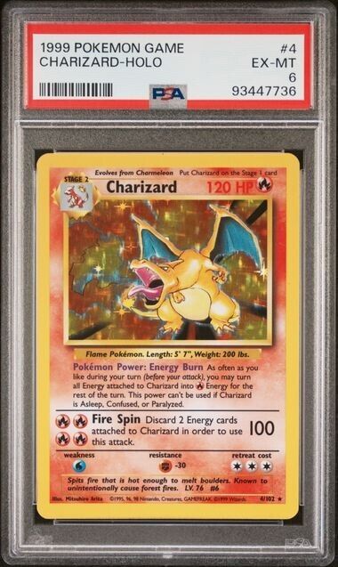 Charizard Unlimited PSA 6 1999 Pokmeon #4/102