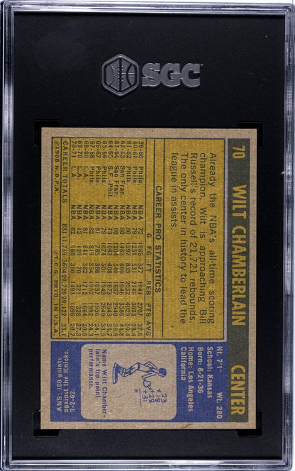 Wilt Chamberlain SGC 4.5 1971-72 Topps