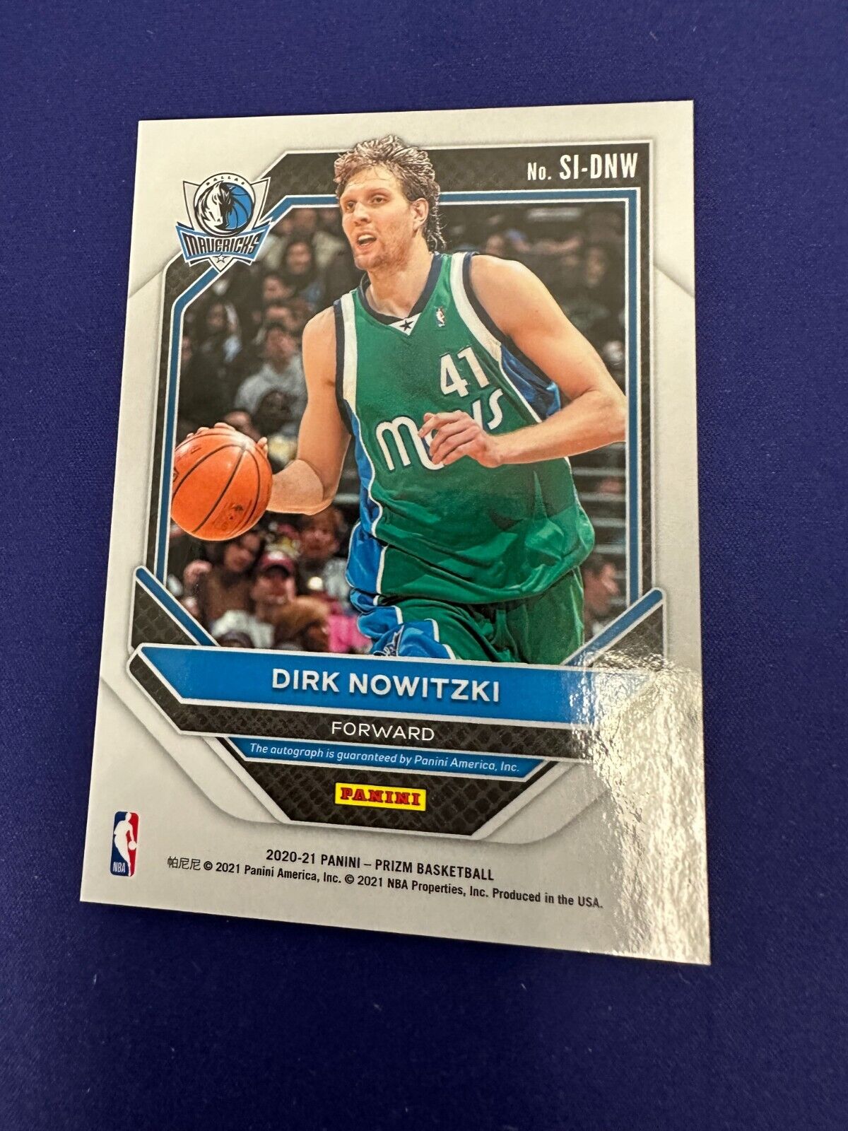 Dirk Nowitzki Prizm Signatures AUTO 2020-21 Panini Prizm