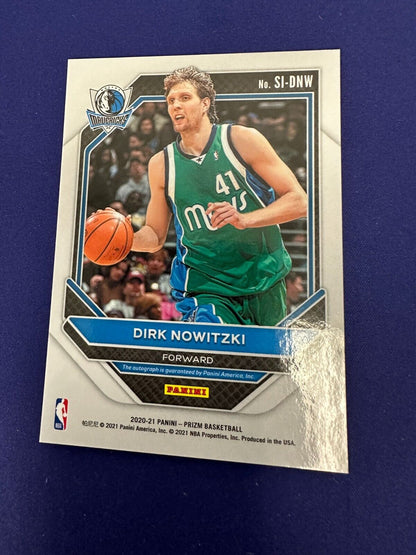 Dirk Nowitzki Prizm Signatures AUTO 2020-21 Panini Prizm