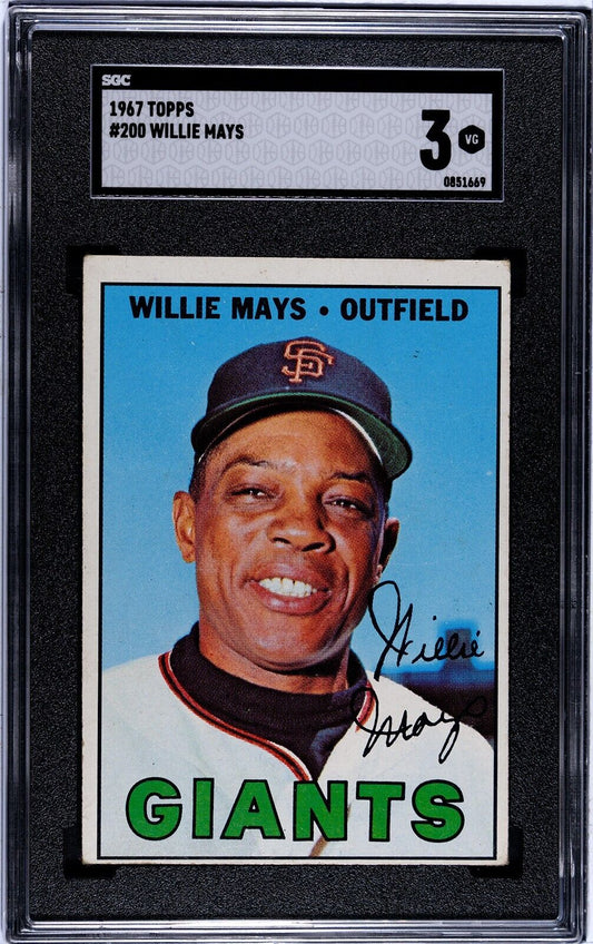 Willie Mays 1967 Topps SGC 3