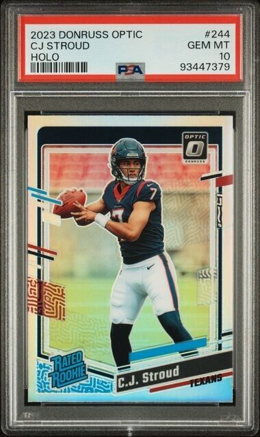 CJ Stroud Holo Rated Rookie RC PSA 10 2023 Donruss Optic #244