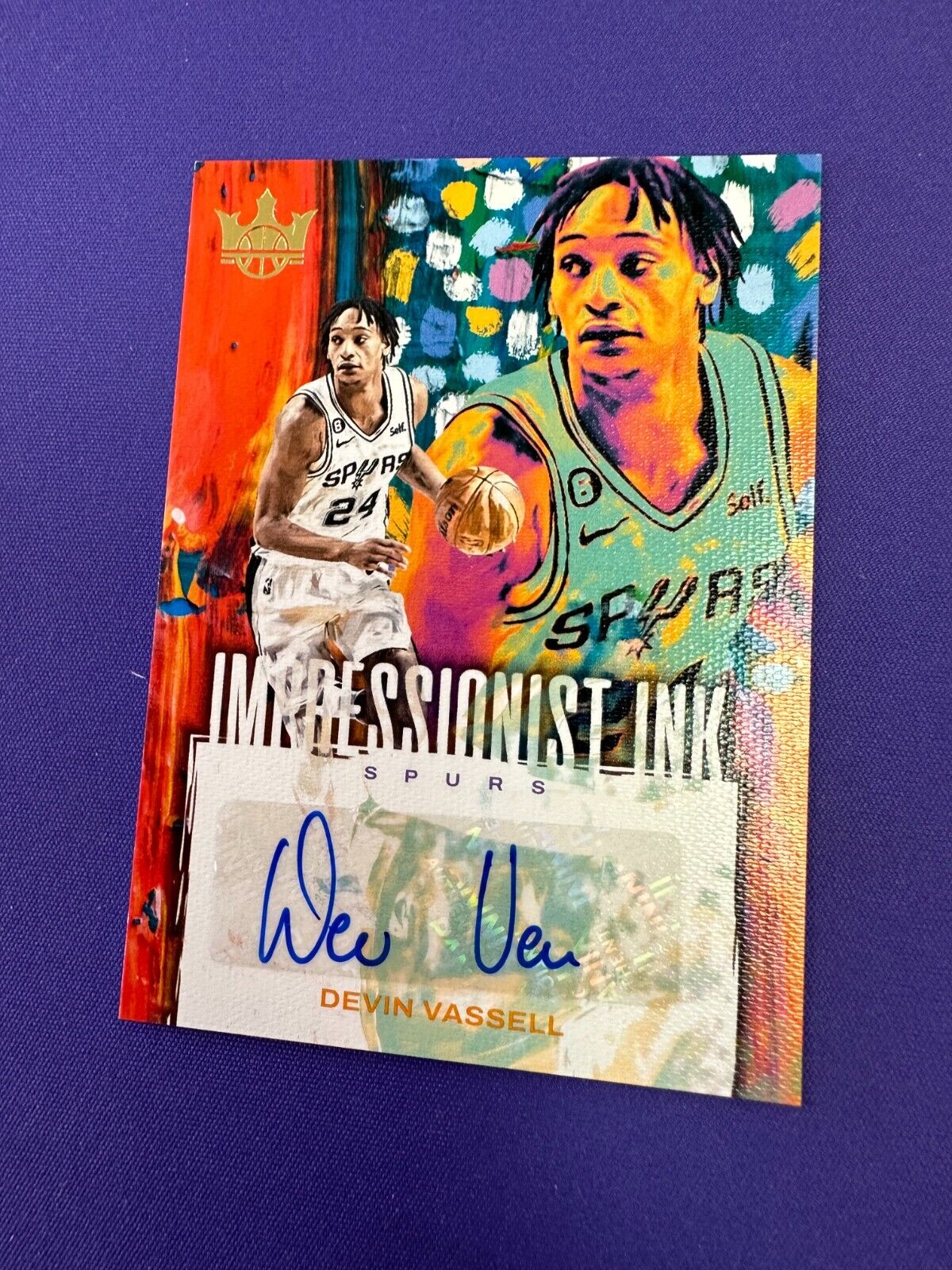 Devin Vassell Impressionist Ink /99 AUTO 2023-24 Court Kings