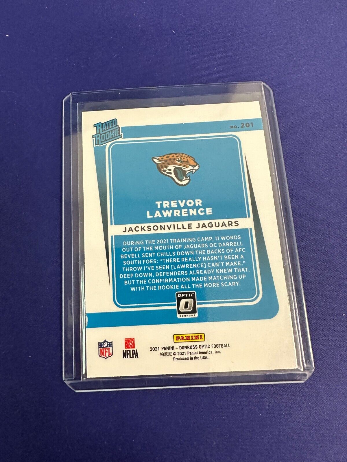 Trevor Lawrence RC 2021 Donruss Optic